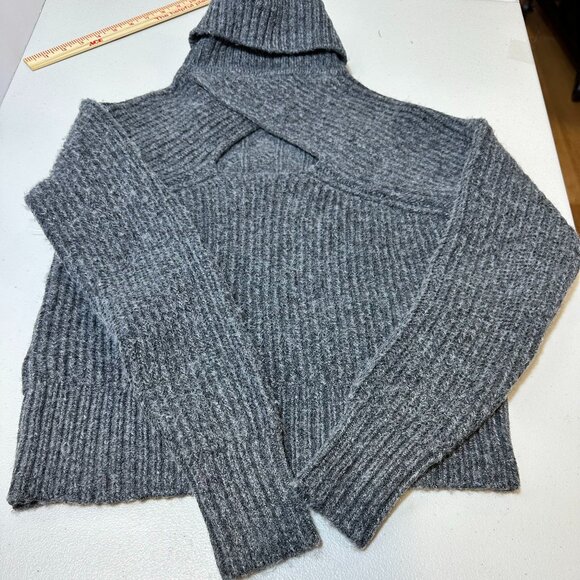 1.State NWOT Knit Ribbed Trim Turtleneck Sweater Size XX-Small Heather G… - Picture 2 of 7